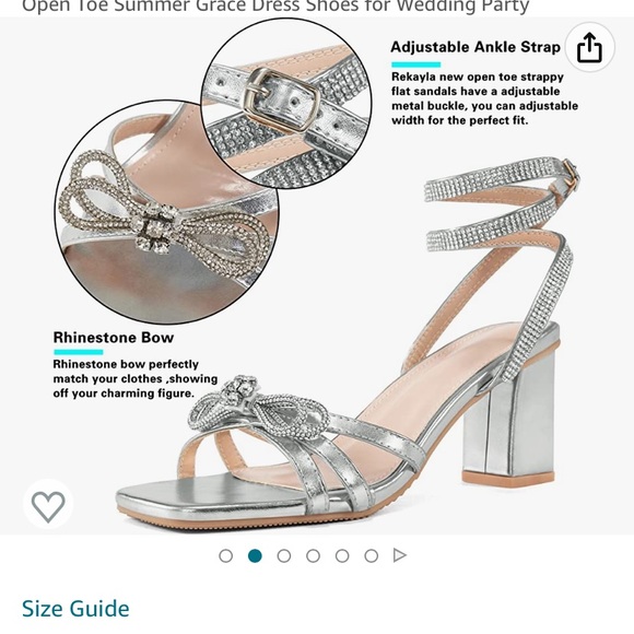 Never worn size 42 sparkly heels - Picture 6 of 6